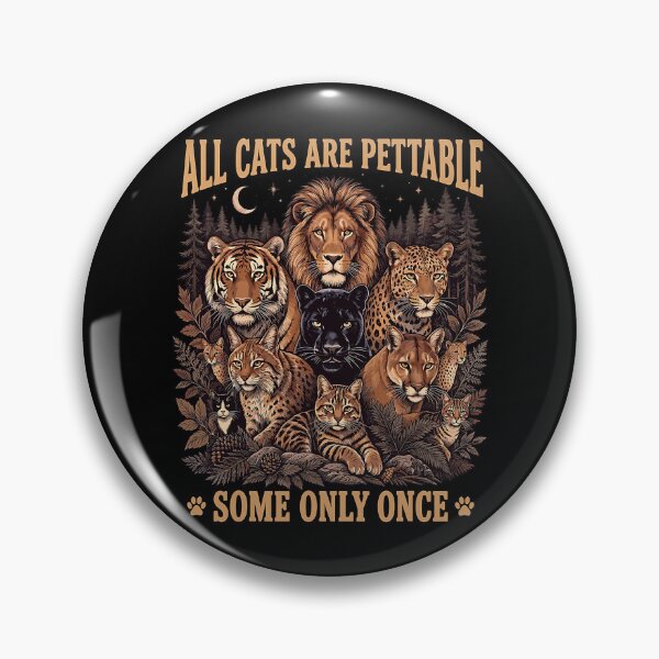 Item preview, Funny Wild Cat Petting Warning Design designed and sold by nryum.