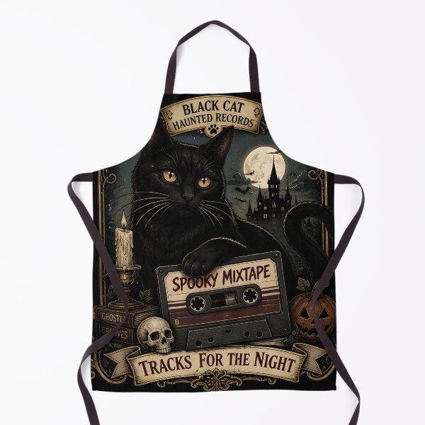 Item preview, Spooky Mixtape Black Cat Halloween Gothic Storybook Art designed and sold by KristenosNehk.