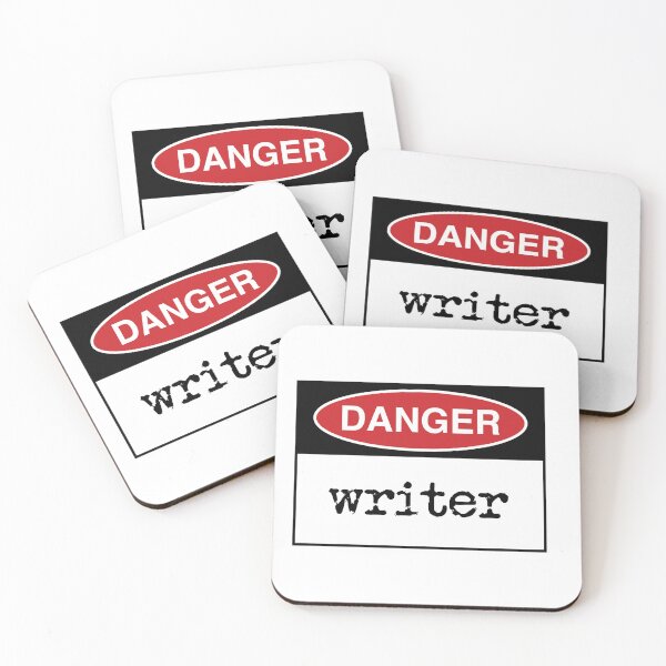 Item preview, Danger: writer designed and sold by Peter Fyfe's Squalid Little Merch Shop.