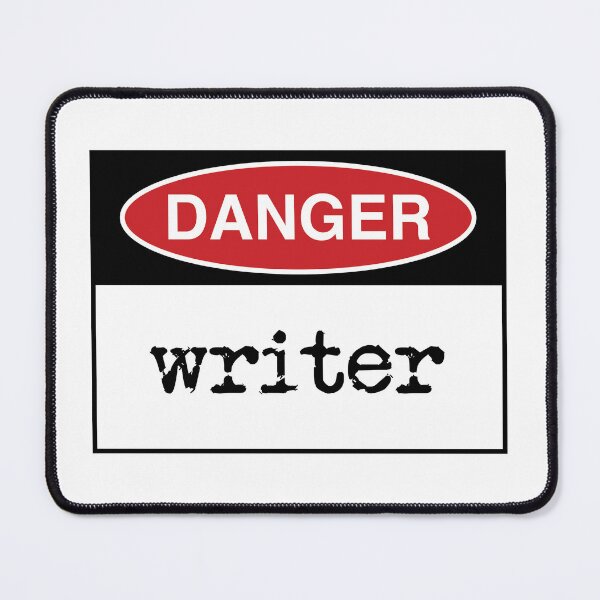 Item preview, Danger: writer designed and sold by Peter Fyfe's Squalid Little Merch Shop.