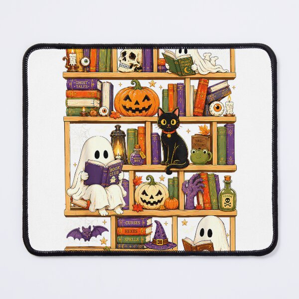 Item preview, Vintage Ghost Book Reading Pumpkin Gothic Halloween Teachers T-Shirt designed and sold by KTY-NUSS.