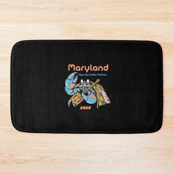 Item preview, MD CBG Fest 2025 Logo Black Background designed and sold by Maryland Cigar Box Guitar Festival.