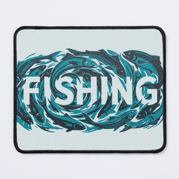 Item preview, Fishing School Of Fish Ocean Swirl Angler Graphic designed and sold by KiwiRider.