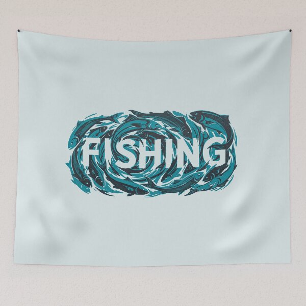 Item preview, Fishing School Of Fish Ocean Swirl Angler Graphic designed and sold by KiwiRider.