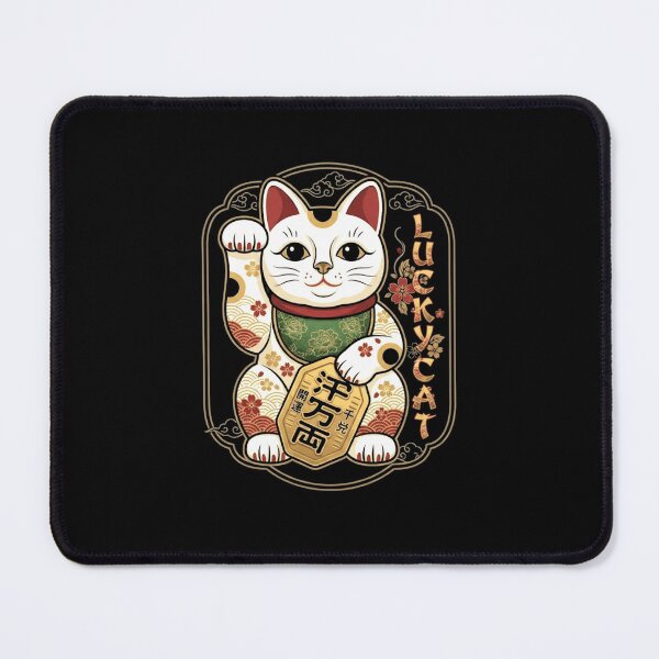 Item preview, Lucky Cat Maneki Neko Japanese Fortune Cat Vintage Style designed and sold by MiALopezArt.