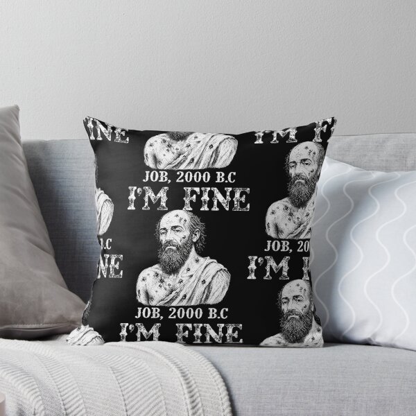 Item preview, I'M Fine Job 2000 Bc Biblical Dark Faith Humor Classic designed and sold by Pider-Vampire.
