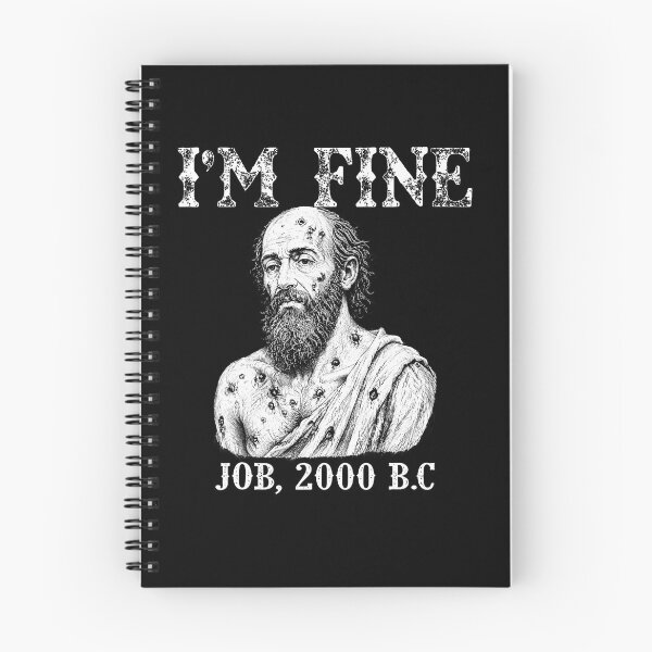 Item preview, I'M Fine Job 2000 Bc Biblical Dark Faith Humor Classic designed and sold by Pider-Vampire.