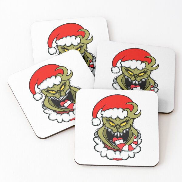 Item preview, Scary Evil Grinch Monster Santa Hat Christmas designed and sold by DarrenMorrisArt.