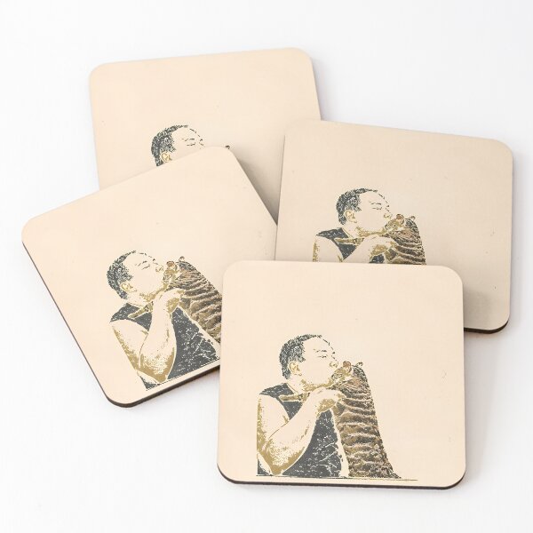 Item preview, Cat Dad & Tabby: Vintage Linocut Art designed and sold by HowHoFamily.