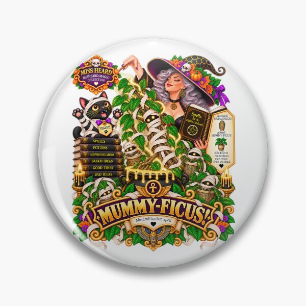 Item preview, MISS HEARD'S - ✨MISHEARD MAGIC COLLECTION✨ COLLECTION - THE HALLOWEEN INCANTATION - MUMMY-FICUS! designed and sold by WheelieGdArt.