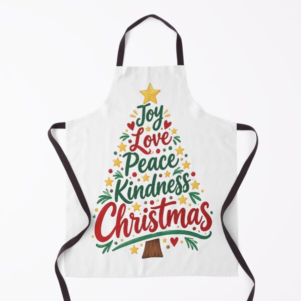 Item preview, Joy Love Peace Kindness Christmas Tree Typography designed and sold by Kenzie & Co.