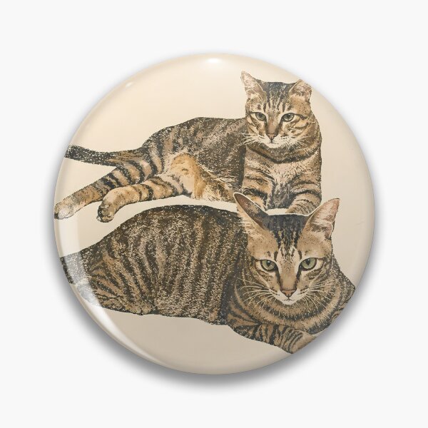 Item preview, Calm Everyday Tabby Cats: Vintage Illustration designed and sold by HowHoFamily.