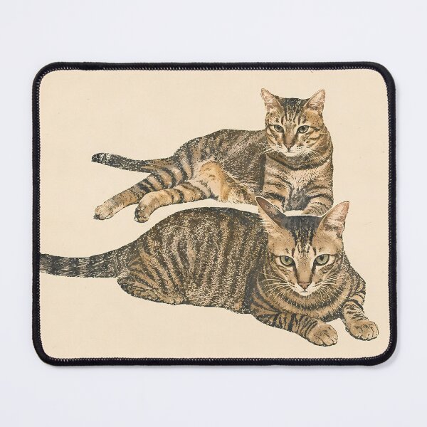 Item preview, Calm Everyday Tabby Cats: Vintage Illustration designed and sold by HowHoFamily.