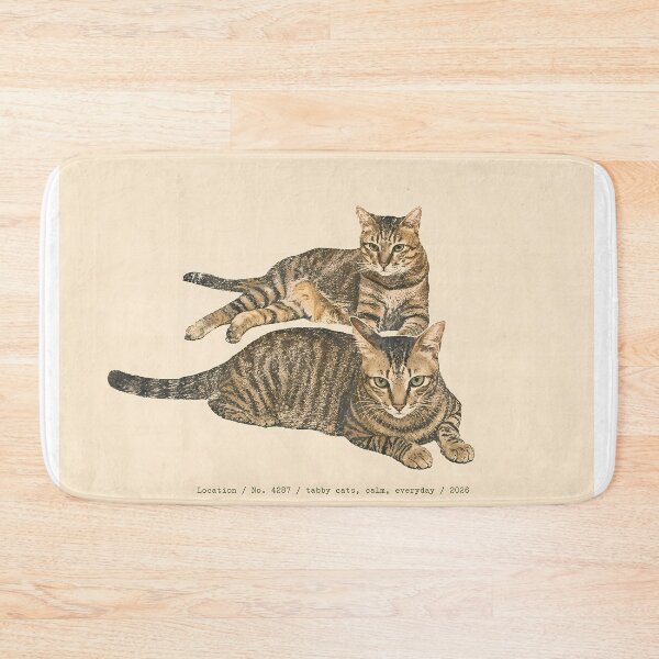 Item preview, Calm Everyday Tabby Cats: Vintage Illustration designed and sold by HowHoFamily.