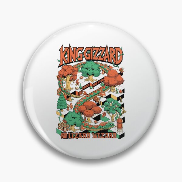 Item preview, King Gizzard Maze Serpent Isometric Forest Art designed and sold by ZACHAWILLIAMS.