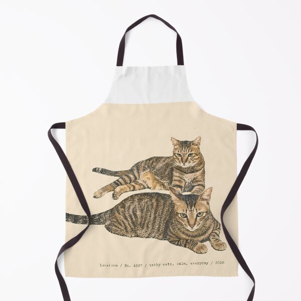 Item preview, Calm Everyday Tabby Cats: Vintage Illustration designed and sold by HowHoFamily.