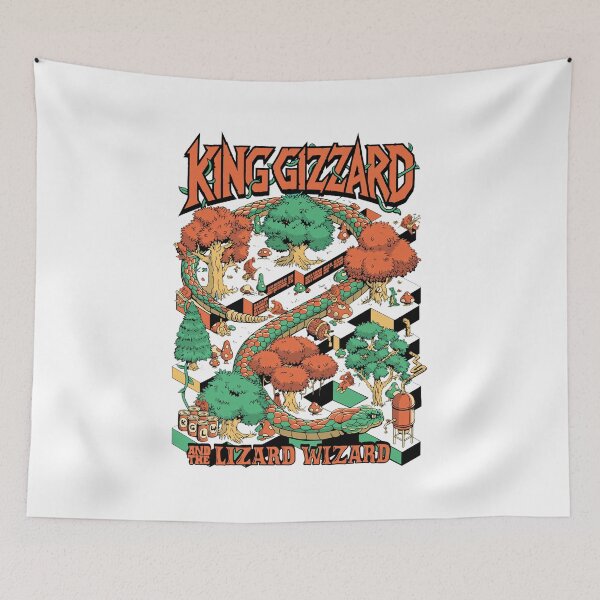 Item preview, King Gizzard Maze Serpent Isometric Forest Art designed and sold by ZACHAWILLIAMS.