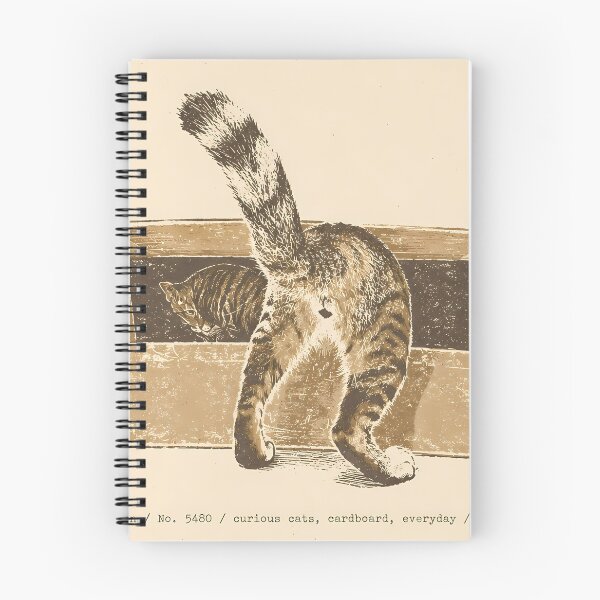 Item preview, Curious Tabby Cats in Box Vintage Linocut designed and sold by HowHoFamily.