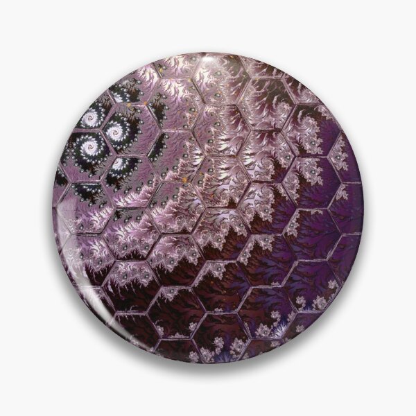 Item preview, Burgundy and purple fractals with  hexagon  designed and sold by KingsArtworx 2.