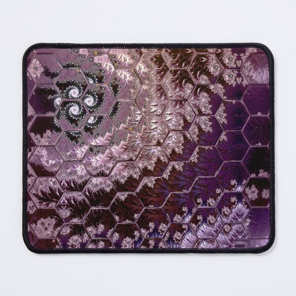 Item preview, Burgundy and purple fractals with hexagon designed and sold by KingsArtworx 2.