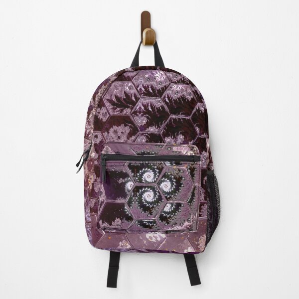 Item preview, Burgundy and purple fractals with  hexagon  designed and sold by KingsArtworx 2.