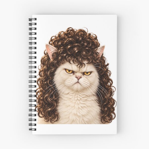 Item preview, Judgmental Cat With an 80s Perm – Funny Retro Cat Portrait  designed and sold by WolfmanProphecy.