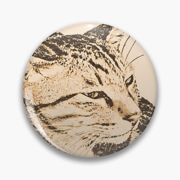 Item preview, Calm Tabby Cat Portrait: Vintage Linocut Art designed and sold by HowHoFamily.