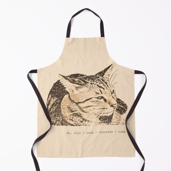 Item preview, Calm Tabby Cat Portrait: Vintage Linocut Art designed and sold by HowHoFamily.