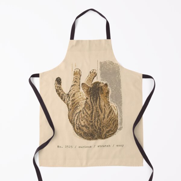 Item preview, Curious Stretching Tabby Cat: Vintage Linocut designed and sold by HowHoFamily.