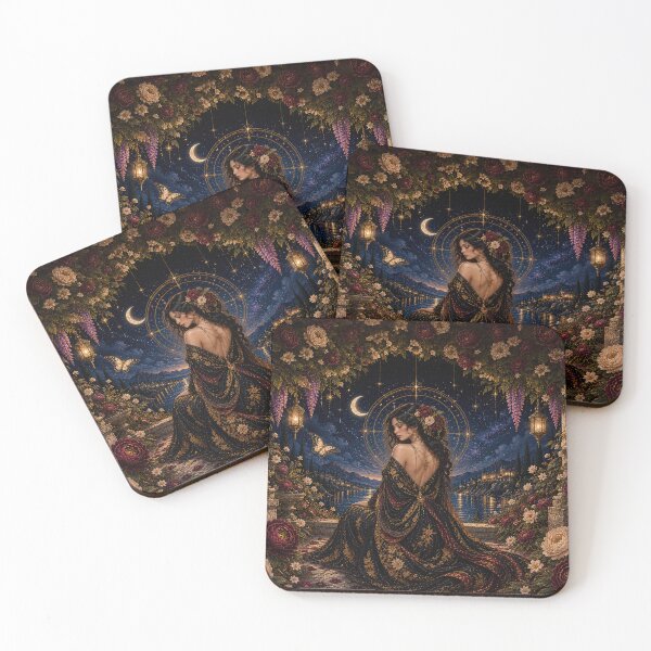 Item preview, Midnight Muse – Celestial Art Nouveau Garden designed and sold by Ray's Photos & Art.