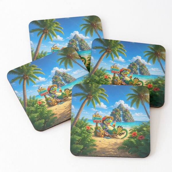 Item preview, Dino Dreams Island – Tropical Vacation Dinosaur designed and sold by Ray's Photos & Art.