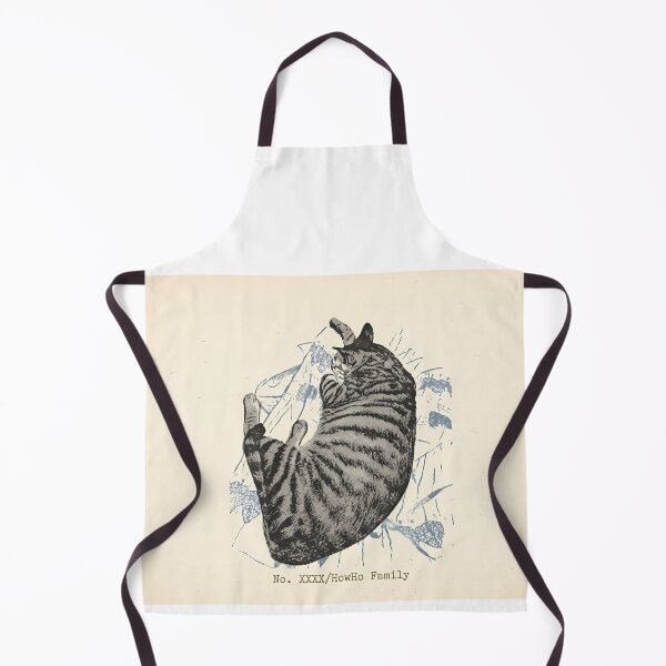 Item preview, Curled Up Tabby Cat Floral: Vintage Linocut designed and sold by HowHoFamily.