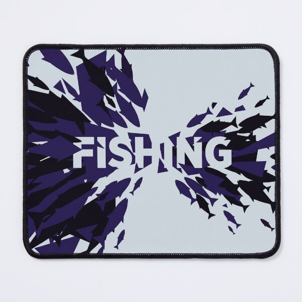 Item preview, Fishing Negative Space Fish Swarm Ocean Graphic designed and sold by KiwiRider.