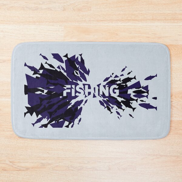 Item preview, Fishing Negative Space Fish Swarm Ocean Graphic designed and sold by KiwiRider.