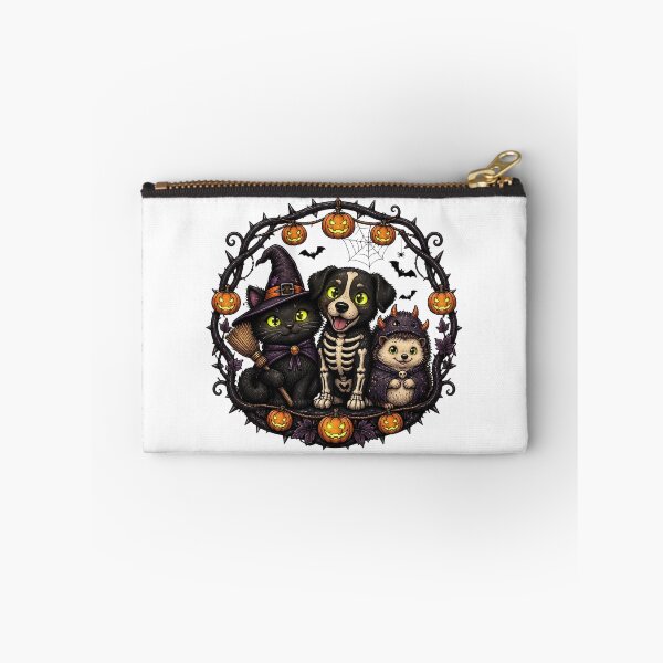 Item preview, Cute Halloween Pets Witch Cat Skeleton Dog Devil Hedgehog designed and sold by FestivityFinds.