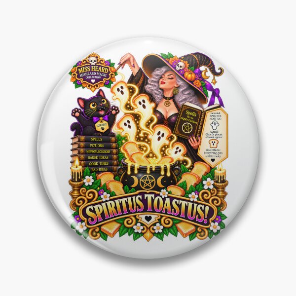 Item preview, MISS HEARD'S - ✨MISHEARD MAGIC COLLECTION✨- THE HALLOWEEN INCANTATION - SPIRITUS TOASTUS designed and sold by WheelieGdArt.