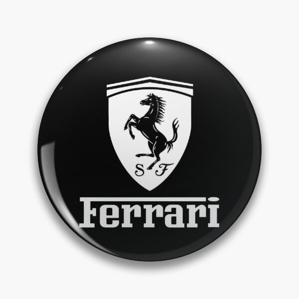 Artikelvorschau, Weißes Ferrari-Rennlogo | Italienisches Sportwagen-Design entworfen und verkauft von Wearecarlovers-.