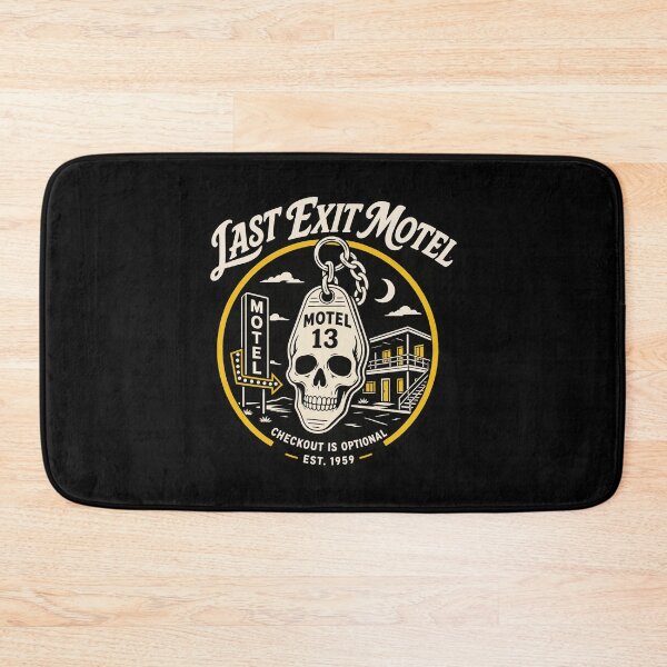 Item preview, Halloween Last Exit Motel Skull Key Retro Horror designed and sold by Uglyandcute.