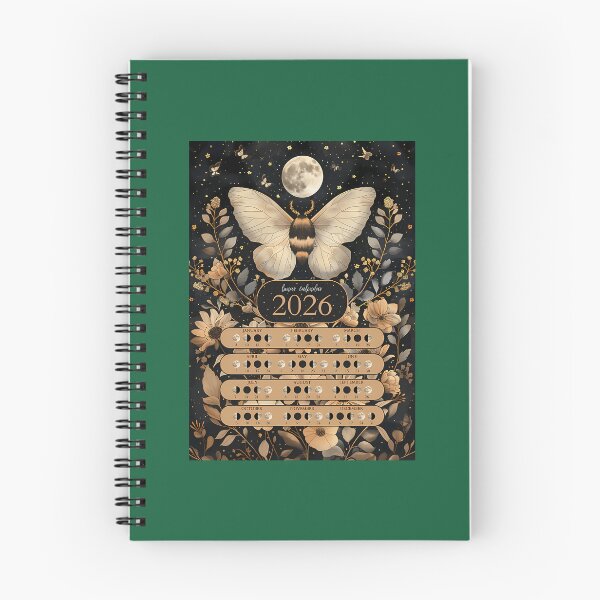Item preview, Lunar Calendar 2026 Moth Boho Style 704 designed and sold by GASSISHOP.