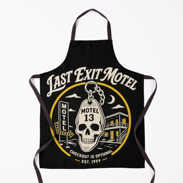 Item preview, Halloween Last Exit Motel Skull Key Retro Horror designed and sold by Uglyandcute.