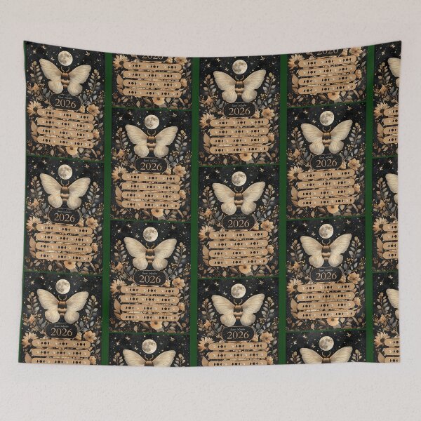 Item preview, Lunar Calendar 2026 Moth Boho Style 704 designed and sold by GASSISHOP.