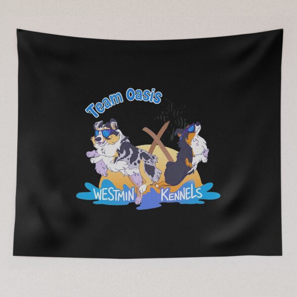 Item preview, Team Oasis West Inn Kennels Summer Dog Island Palm Trees designed and sold by KarolannMayert.