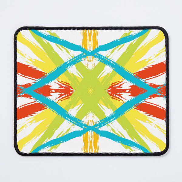 Item preview, Electric Neon Brushstroke Symmetrical Abstract designed and sold by meghnad.