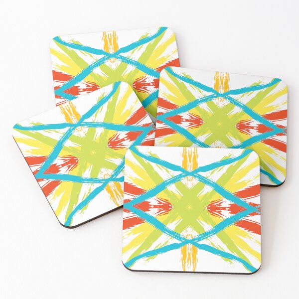 Item preview, Electric Neon Brushstroke Symmetrical Abstract designed and sold by meghnad.