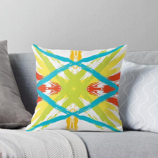 Item preview, Electric Neon Brushstroke Symmetrical Abstract designed and sold by meghnad.