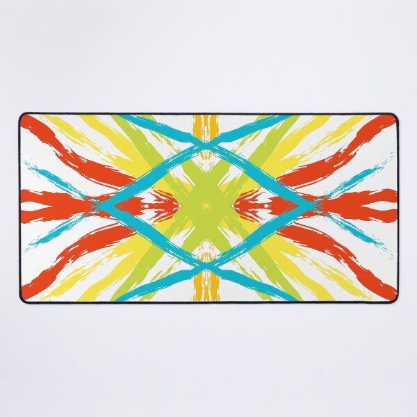 Item preview, Electric Neon Brushstroke Symmetrical Abstract designed and sold by meghnad.