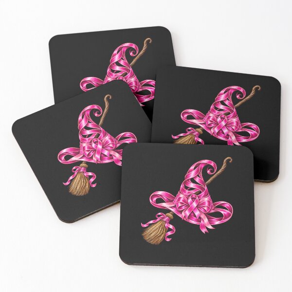 Item preview, Pink Ribbon Witch Hat Broom Breast Cancer Halloween Awarenes designed and sold by Pider-Vampire.