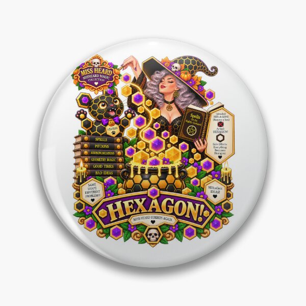 Item preview, MISS HEARD'S - ✨MISHEARD MAGIC COLLECTION✨COLLECTION - THE HALLOWEEN INCANTATION - HEXAGON designed and sold by WheelieGdArt.