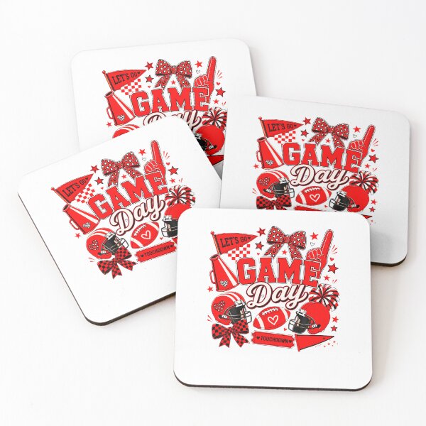 Item preview, Game Day Football Season Black  Red Cheer Kids Women Men designed and sold by Pider-Vampire.