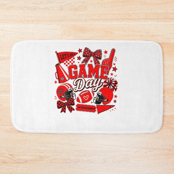 Item preview, Game Day Football Season Black  Red Cheer Kids Women Men designed and sold by Pider-Vampire.